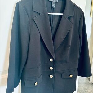 Liz Claiborne Black Button-Front Blazer
